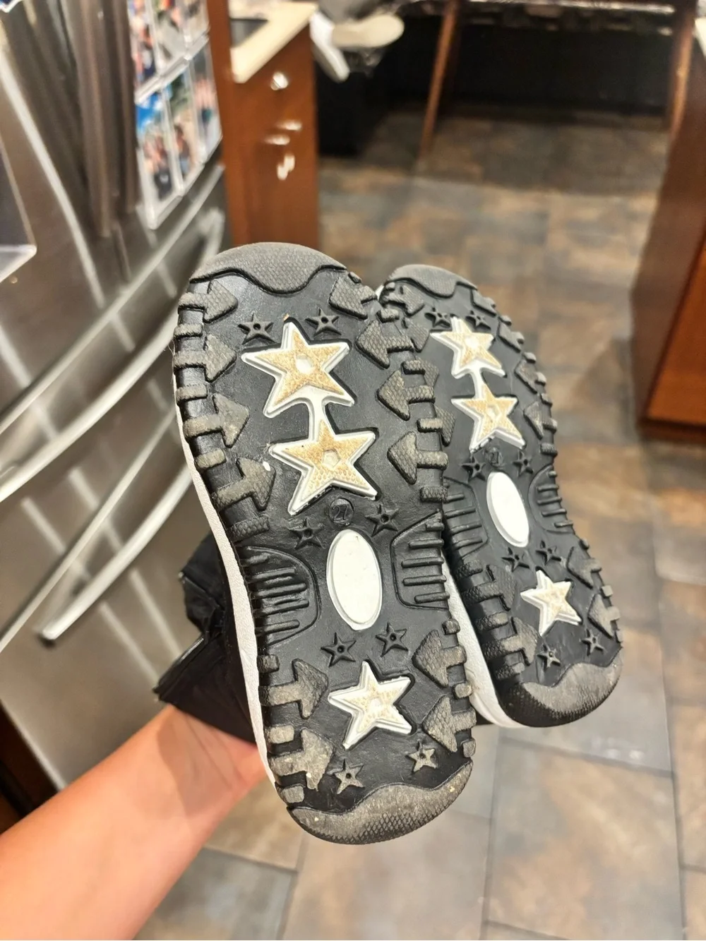 Kids Black Winter Boots - Durable Cold-Weather Footwear